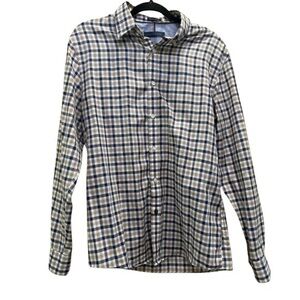 Tommy Hilfiger Men’s Slim Fit Non-Iron Plaid Button-Up – Size 15.5 / 32-3
